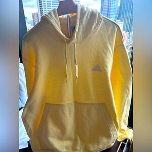 Men’s Adidas hoodie;  butter yellow;  Size 2XL